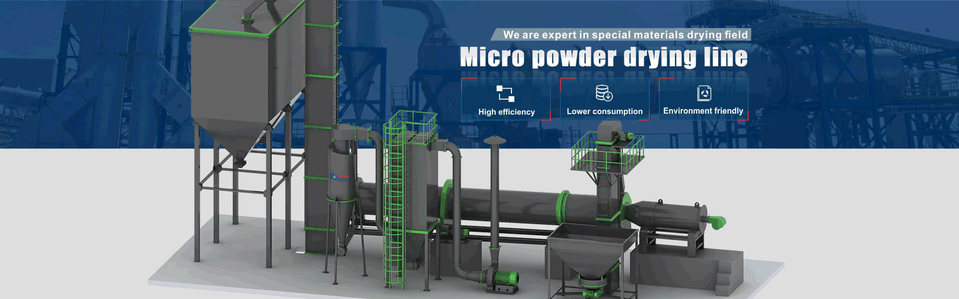 micro powder drying line