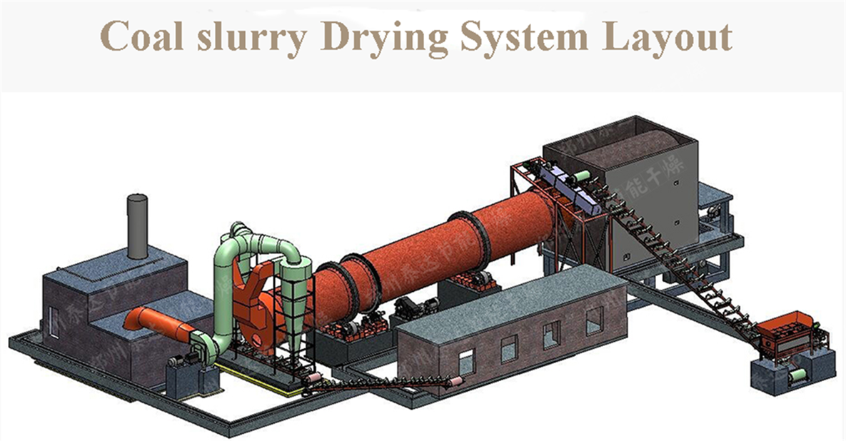 coal slurry rotary drum dryer process