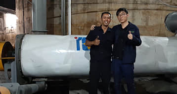 Indonesia Textile Sludge AST Dryer Worki