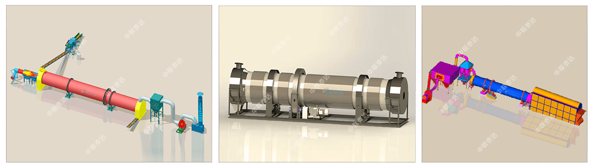 TDQ crushing rotary drum pomace dryer