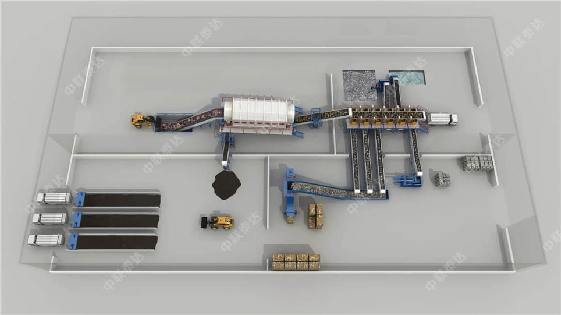 solid waste sorting and recycling line